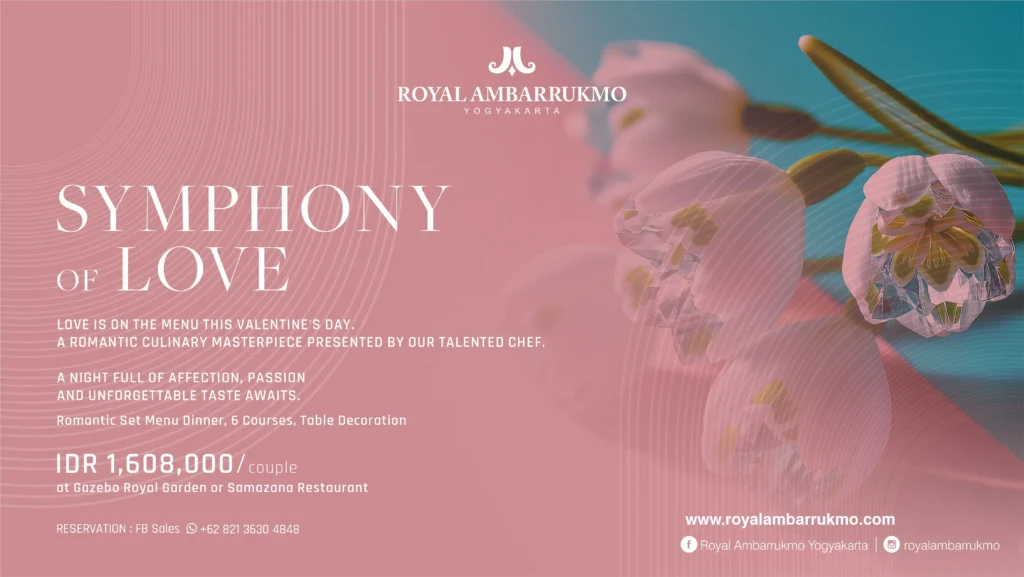 Valentine dinner jogja - royal ambarrukmo yogyakarta