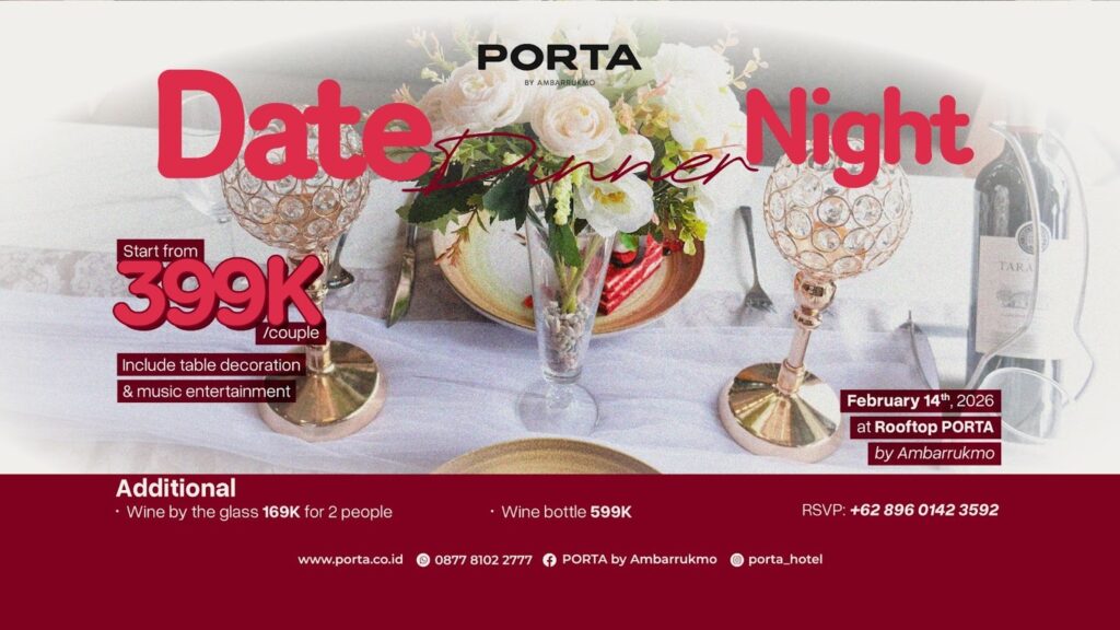 Valentine dinner jogja - porta by ambarrukmo