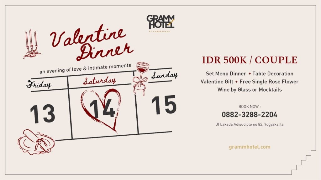 Valentine dinner jogja - gramm hotel